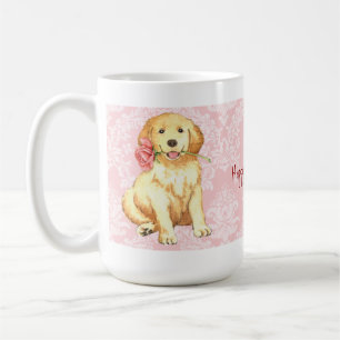 Valentine Rose Golden Retriever Coffee Mug