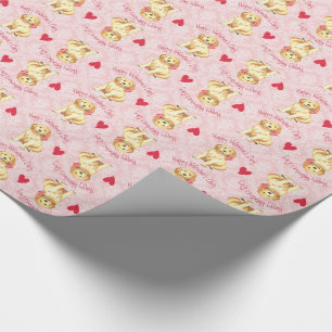 Valentine Rose Golden Wrapping Paper