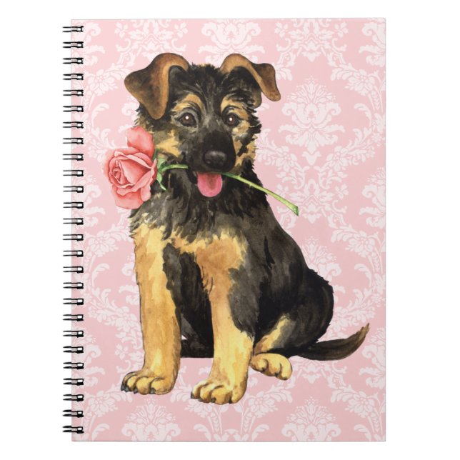 Valentine Rose GSD Notebook (Front)