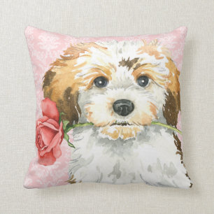 Valentine Rose Havanese Cushion