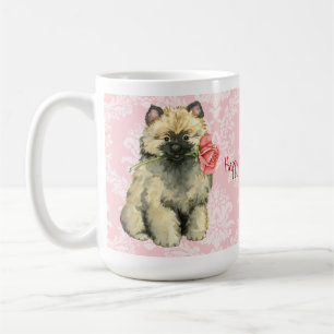 Valentine Rose Keeshond Coffee Mug