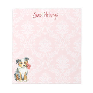 Valentine Rose Mini American Shepherd Notepad