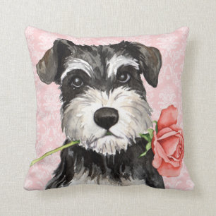 Valentine Rose Mini Schnauzer Cushion