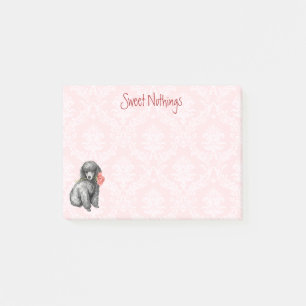 Valentine Rose Miniature Poodle Post-it Notes