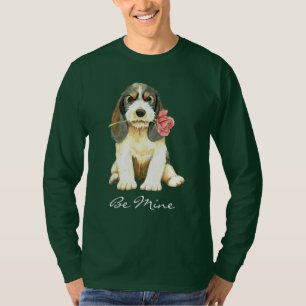Valentine Rose Petit Basset Griffon Vendeen T-Shirt