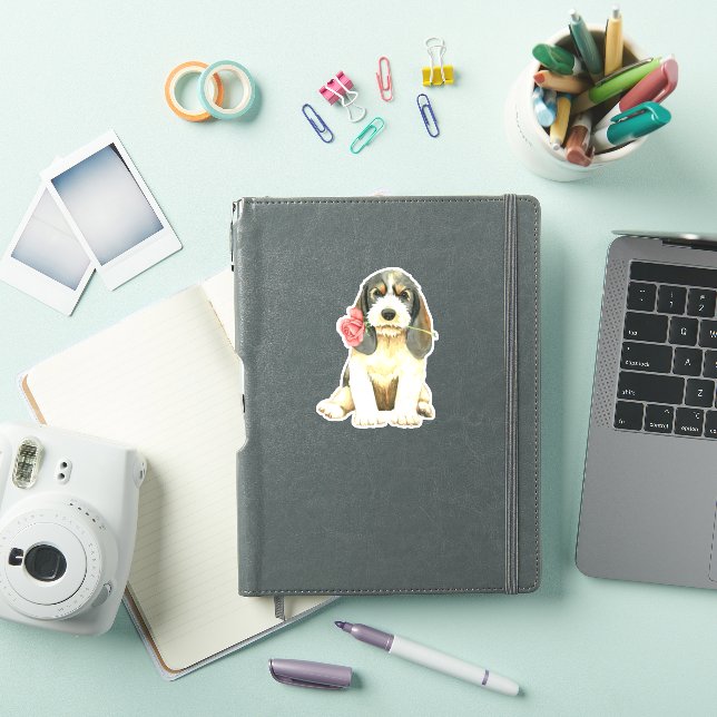Valentine Rose Petit Basset Griffon Vendéen Vinyl (iPad Cover)