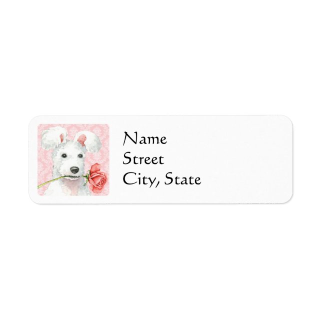 Valentine Rose Pumi Label Return Address Label (Front)