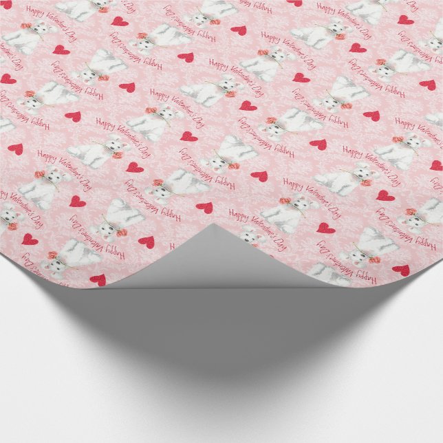 Valentine Rose Pumi Wrapping Paper (Corner)