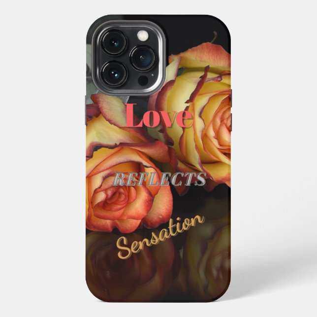 Valentine Rose Reflection Romance  iPhone Case (Back)