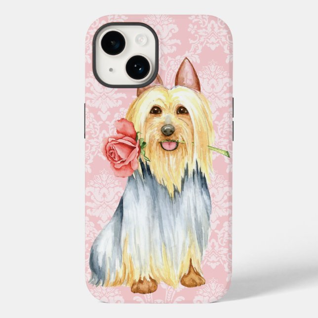 Valentine Rose Silky Terrier Case-Mate iPhone Case (Back)