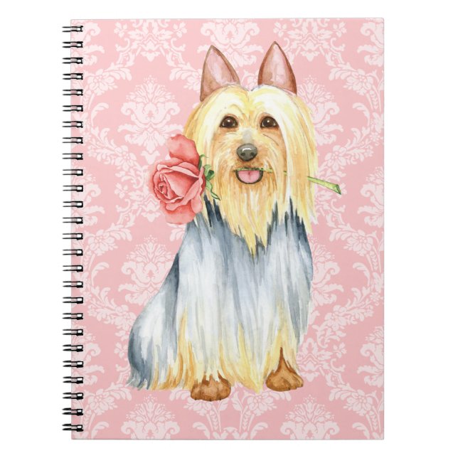 Valentine Rose Silky Terrier Notebook (Front)