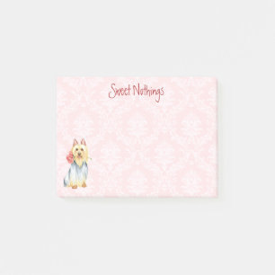 Valentine Rose Silky Terrier Post-it Notes