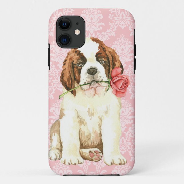 Valentine Rose St. Bernard Case-Mate iPhone Case (Back)