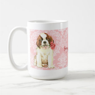 Valentine Rose St. Bernard Coffee Mug
