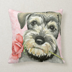 Valentine Rose Standard Schnauzer Cushion