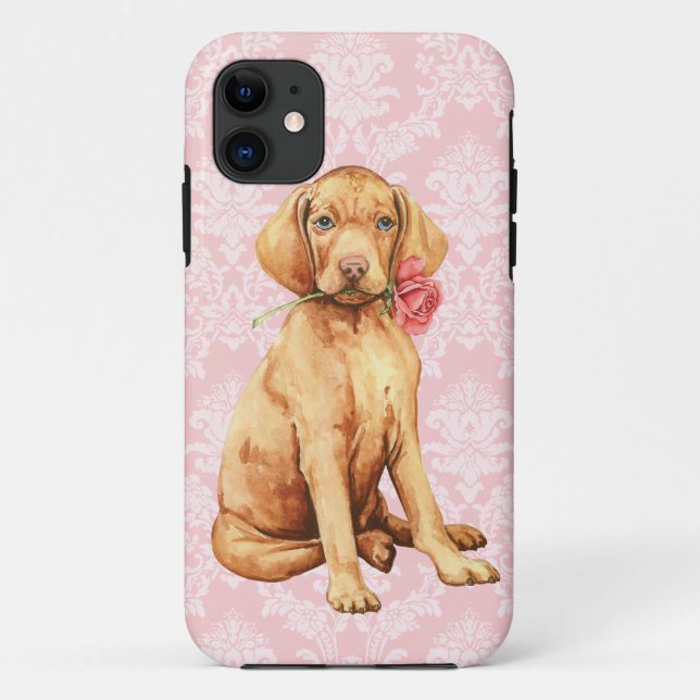 Valentine Rose Vizsla Case-Mate iPhone Case (Back)