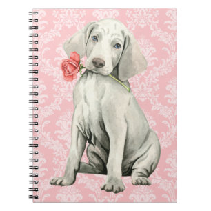 Valentine Rose Weimaraner Notebook
