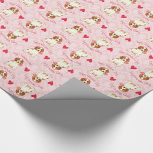 Valentine Rose Welshie Wrapping Paper