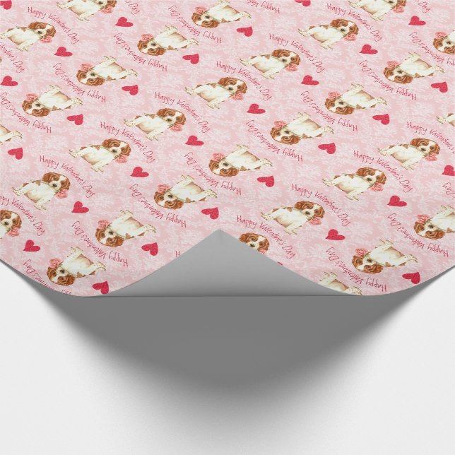 Valentine Rose Welshie Wrapping Paper (Corner)