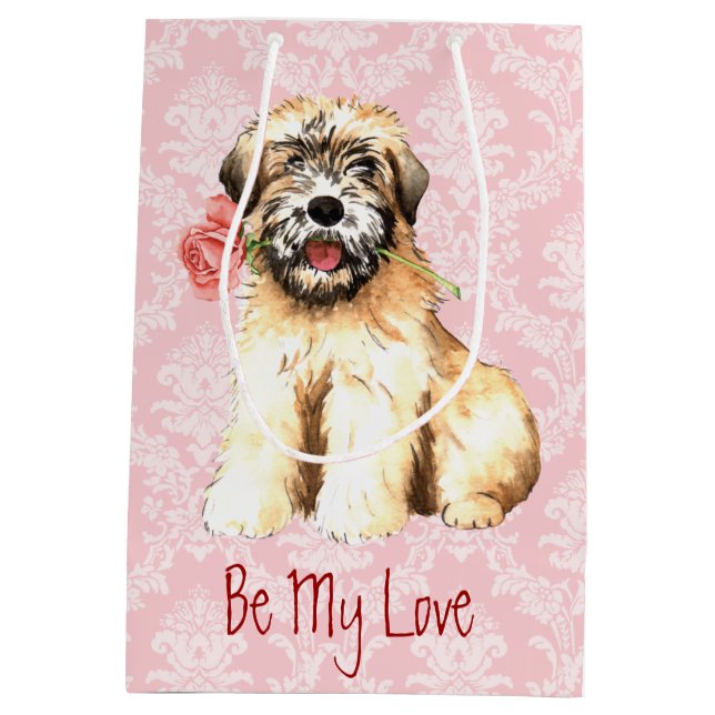 Valentine Rose Wheaten Medium Gift Bag (Back)
