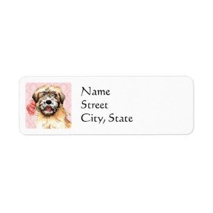 Valentine Rose Wheaten Return Address Label