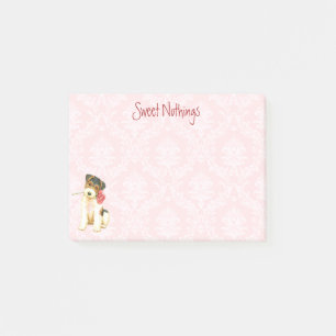Valentine Rose Wire Fox Terrier Post-it Notes