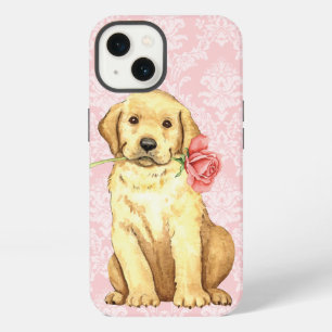 Valentine Rose Yellow Lab iPhone 13 Case