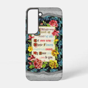 Valentine Roses And Poem  Samsung Galaxy Case