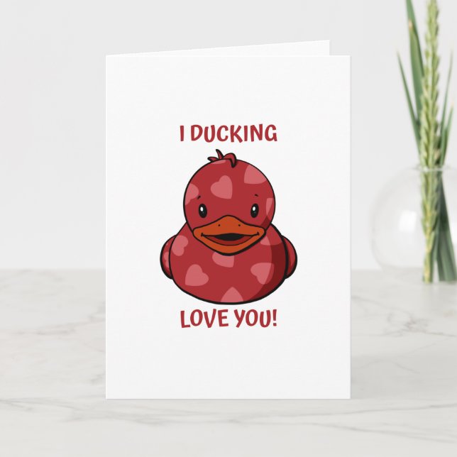 Valentine Rubber Duck Card (Front)