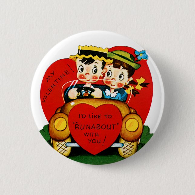 Valentine Runabout 6 Cm Round Badge (Front)