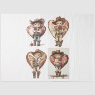 Valentine Rustic Cupids Tissue Paper