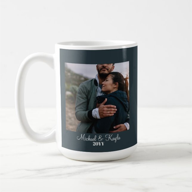 Valentine’s | Anniversary | Couple Photo Gift  Coffee Mug (Left)