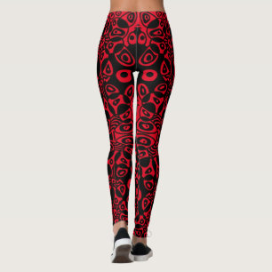 Valentine’s Cells Similar Differ Black Red Leggings