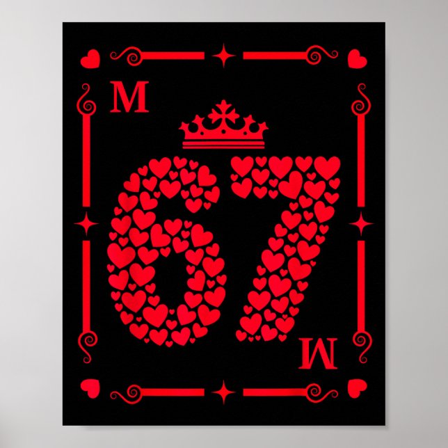Valentine’s Day 67 Filled With Hearts Card Six Sev Poster (Front)