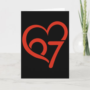 Valentine’s Day 67 Meme 67th Birthday 6 7 Valentin Card