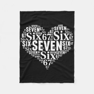 Valentine’s Day 67 Meme 67th Birthday 6 7 Valentin Fleece Blanket