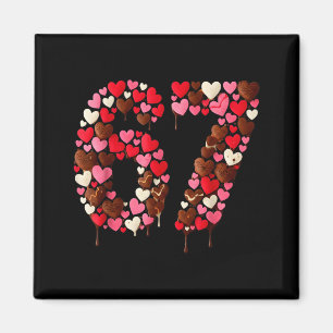 Valentine’s Day 67 Meme Filled With Hearts Funny S Magnet