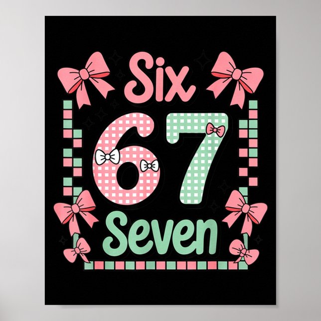 Valentine’s Day 67 Meme Filled With Hearts Funny S Poster (Front)