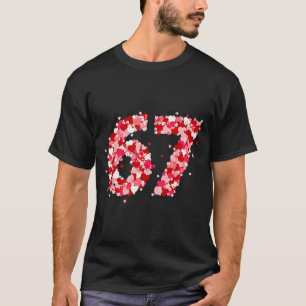 Valentine’s Day 67 Meme With Hearts Funny Six Seve T-Shirt