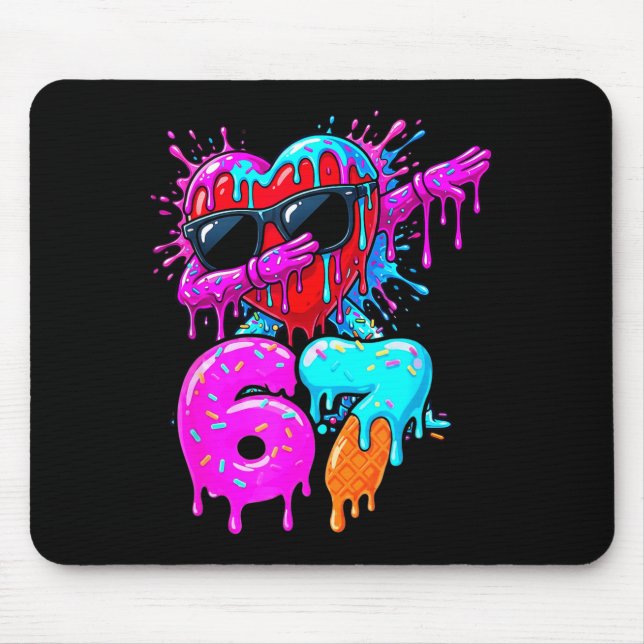 Valentine’s Day 67 Six Seven 6 7 Valentine Dabbing Mouse Pad (Front)