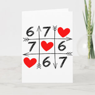 Valentine’s Day 67 Six Seven Meme Love 6 7 Heart C Card
