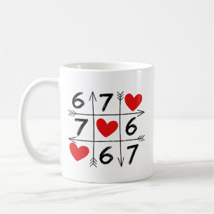 Valentine’s Day 67 Six Seven Meme Love 6 7 Heart C Coffee Mug