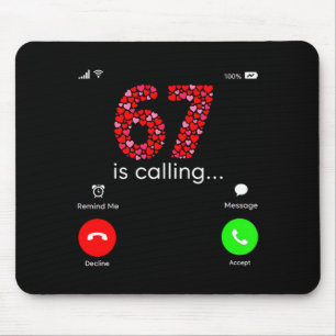 Valentine’s Day 6-7 Meme Six Seven 6 7 Valentine H Mouse Pad
