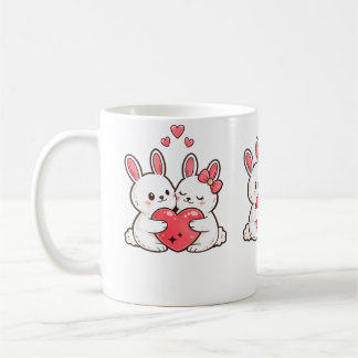 Valentine’s Day Bunny Mug | Cute Couple Bunnies 