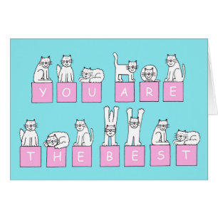 Valentine’s Day Cats Cartoon You are the Best