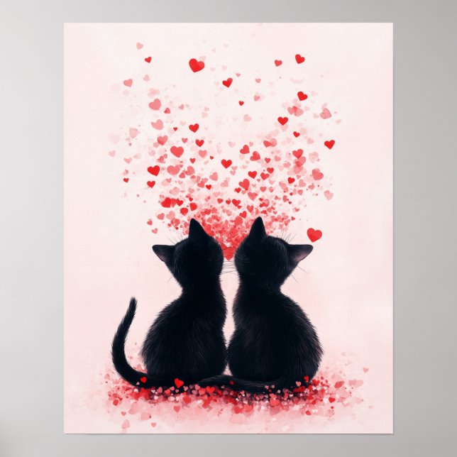 Valentine’s Day Cats Classroom Poster (Front)