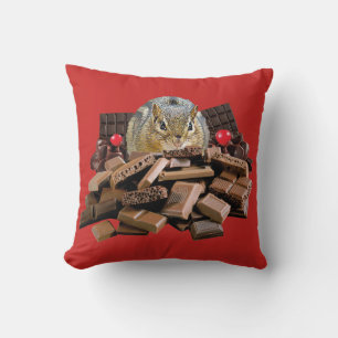 Valentine’s Day Chocolate Chipmunk Cushion