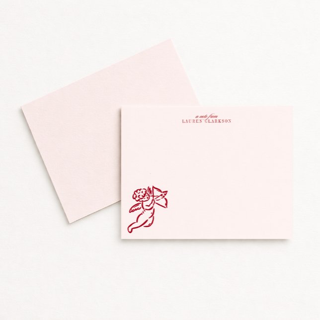 Valentine’s Day Cupid Note Card (Creator Uploaded)
