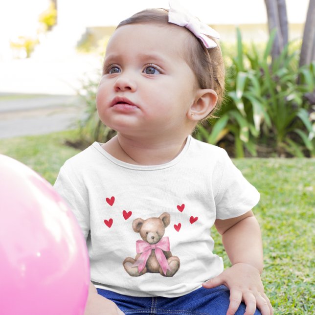 Valentine’s Day Cute Teddy Bear Baby T-Shirt (Creator Uploaded)