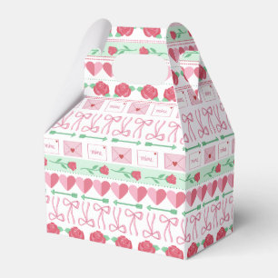 Valentine’s Day Fair Isle Inspired Pink and Green Favour Box